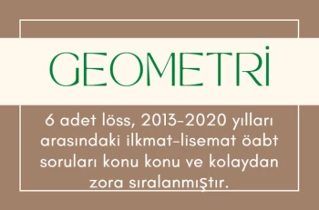 EUCLID VE ANALİTİK GEOMETRİ(2013'den 2020'ye ilk-lise mat öabt konu konu ayrılmış)